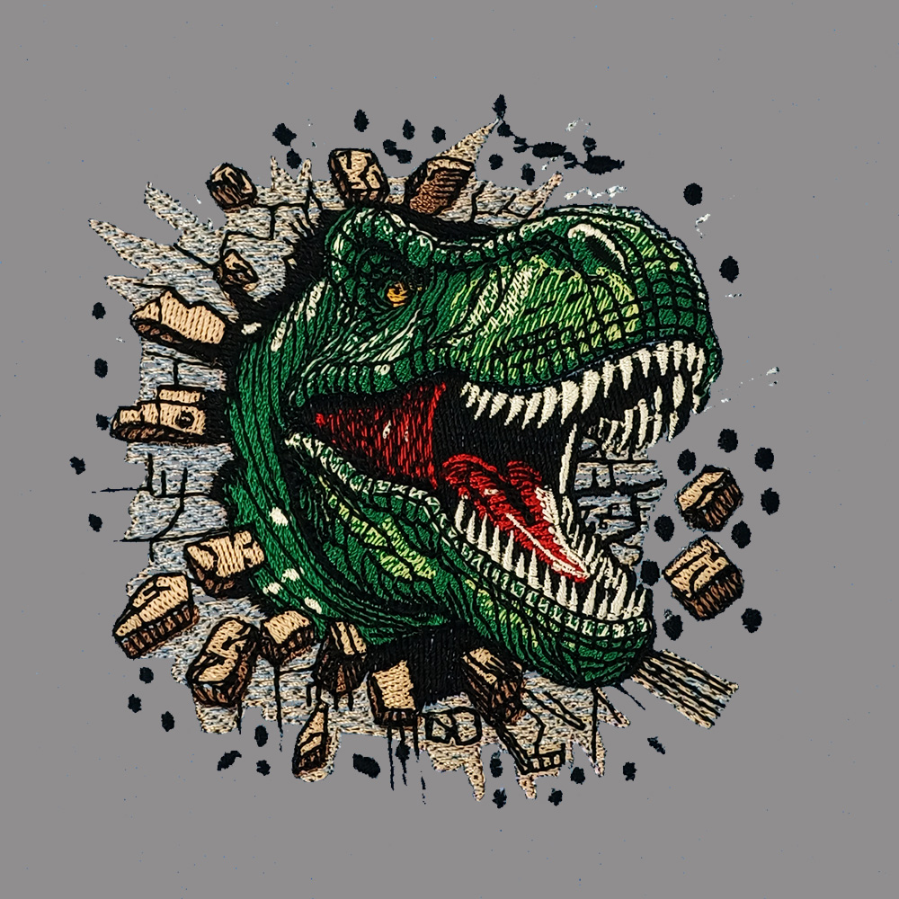 Personalizovateľný vyšívaný motív detský uterák, výšivka DINO REX